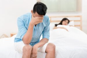 a man suffering from erectile dysfunction